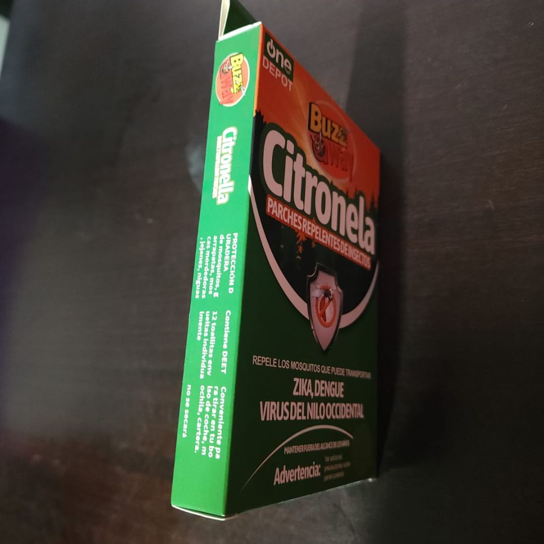 12 Parches Repelente De Mosquitos 100% Naturales Citronela