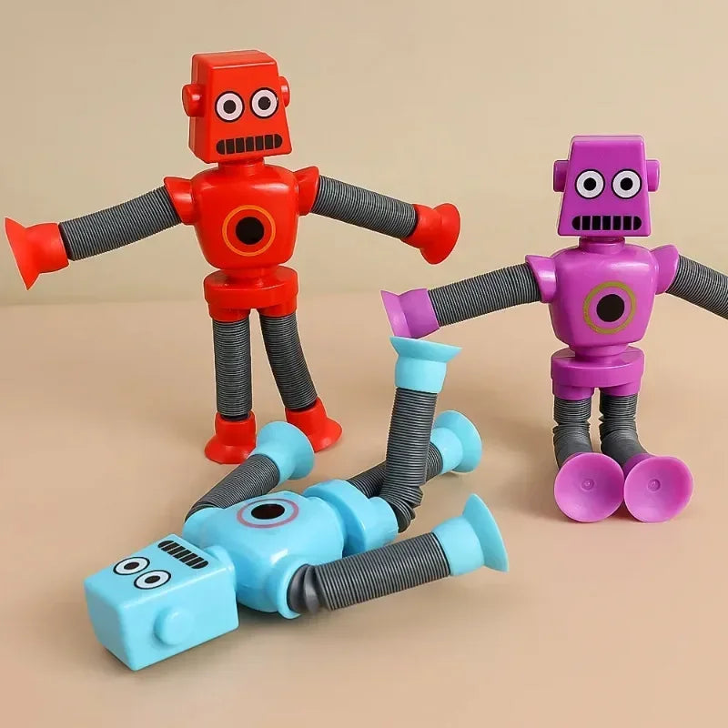 4 Robots Pop Tubes Tubo Fidget Juguete Antiestrés