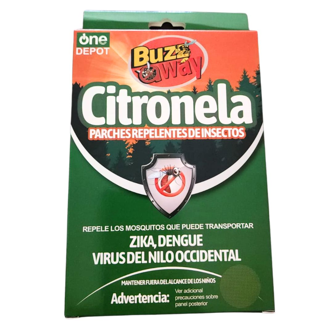 12 Parches Repelente De Mosquitos 100% Naturales Citronela