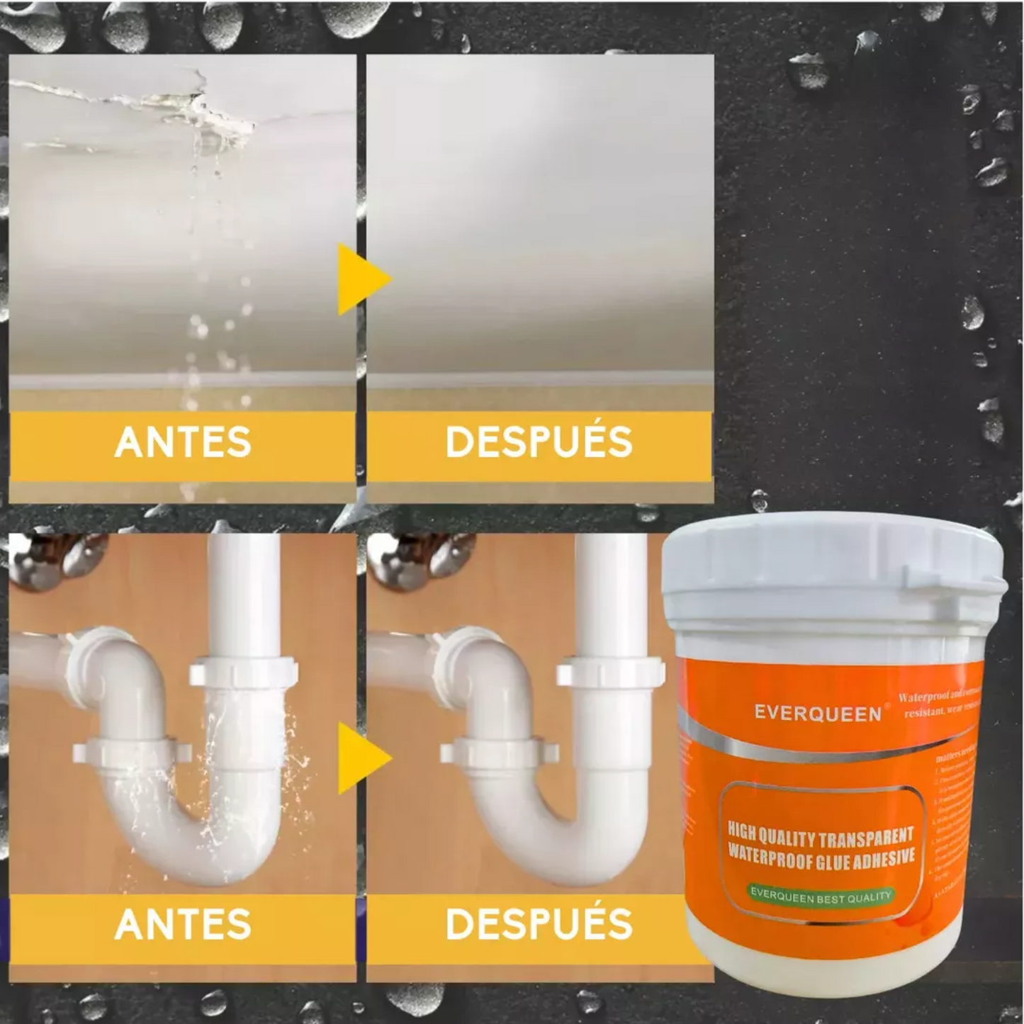 Sellador Tapagotera Impermeable Líquido 1000g Sellador Adhesivo