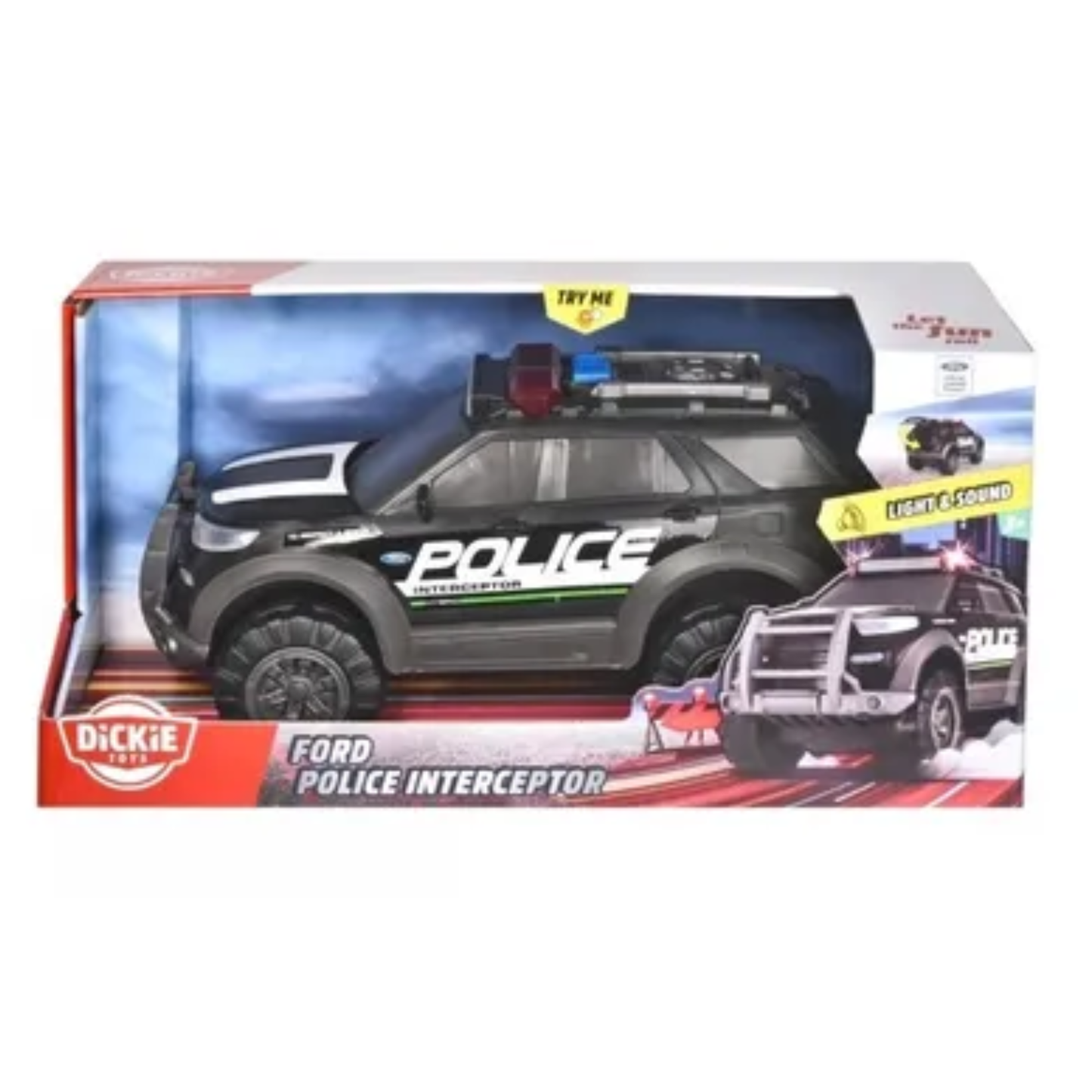 Dickie Toys Ford Police Interceptor 30 Cms Auto De Policia Negro