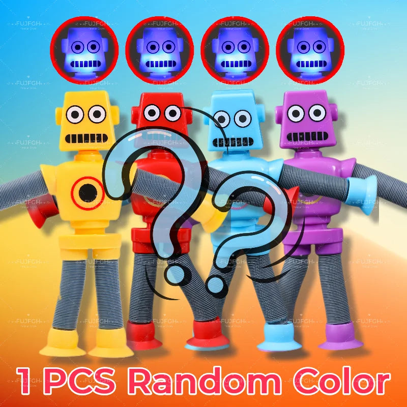 4 Robots Pop Tubes Tubo Fidget Juguete Antiestrés