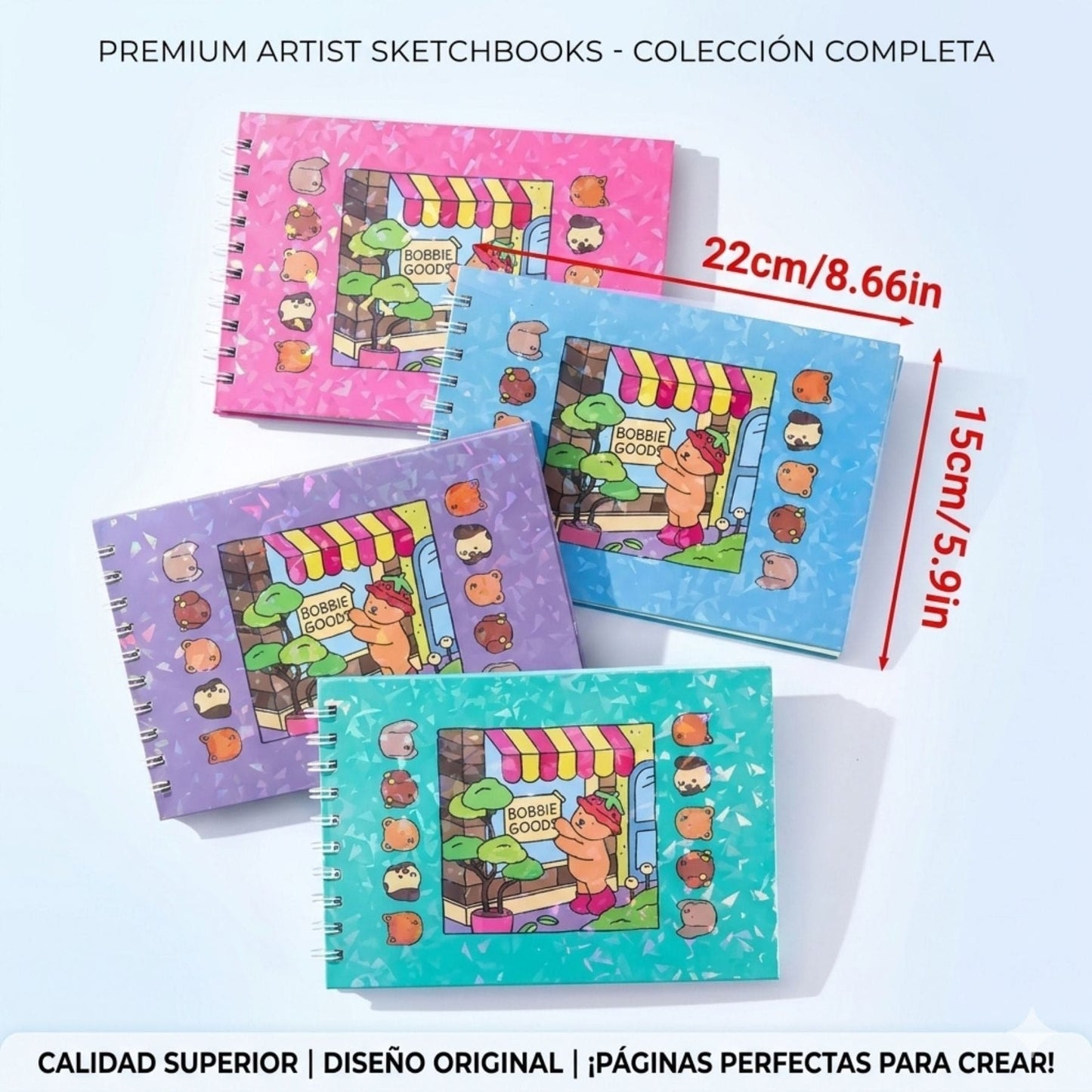 Libro Para Pintar Oso 50 Hojas Bobbie Goods