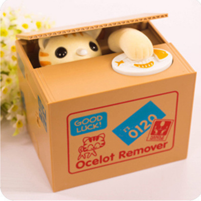 Alcancía de Gato Roba Monedas Electrónica