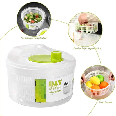 Centrifuga Secador De Lechuga Frutas Verduras Alimentos 3lts