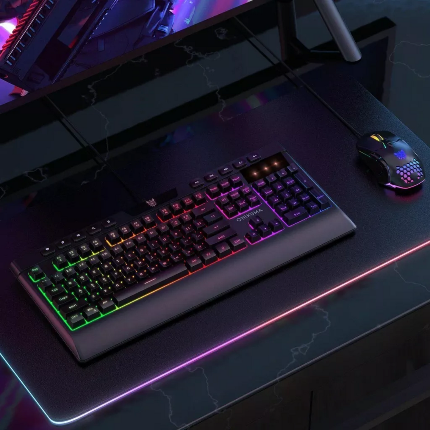 Kit Gamer Onikuma Teclado G21+ Mouse Cw902 Rgb
