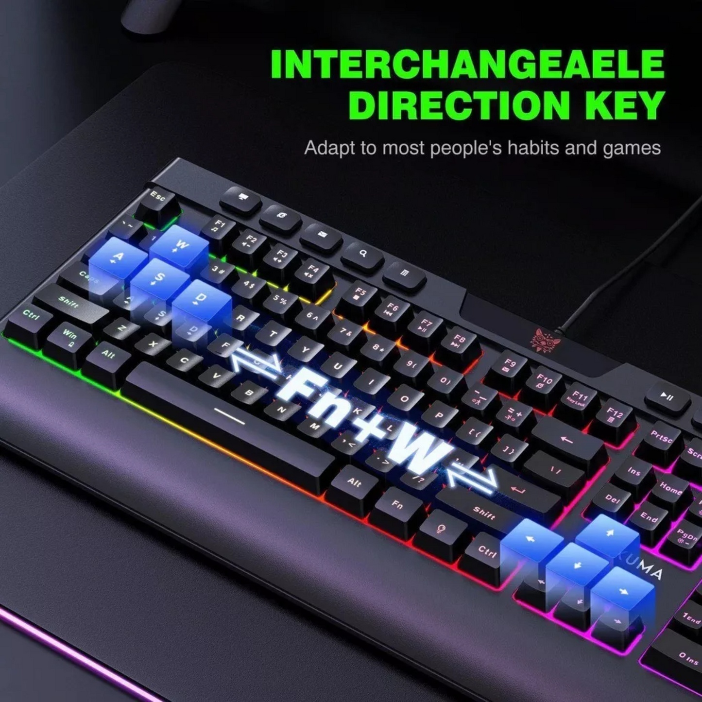 Kit Gamer Onikuma Teclado G21+ Mouse Cw902 Rgb