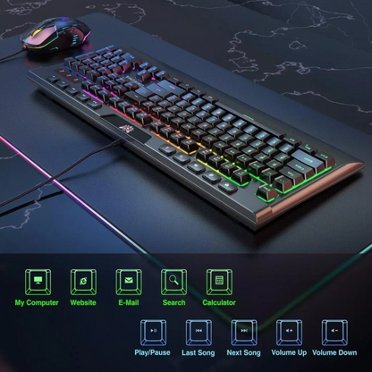Kit Gamer Onikuma Teclado G21+ Mouse Cw902 Rgb