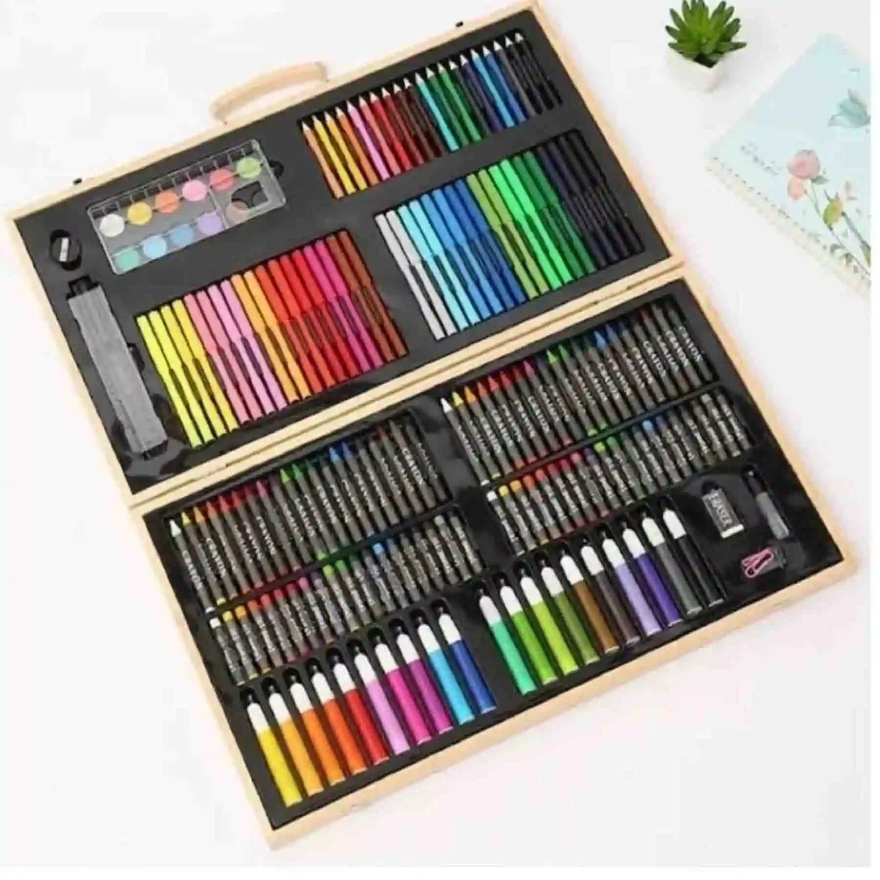 Maleta Set De Arte 180 Piezas De Madera