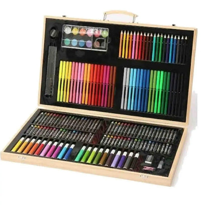 Maleta Set De Arte 180 Piezas De Madera