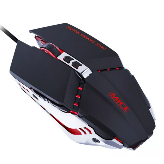 Mouse Gamer Rgb Imice T80 3200 Dpi Iluminado Maus Gamer Color Negro