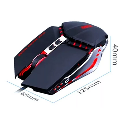 Mouse Gamer Rgb Imice T80 3200 Dpi Iluminado Maus Gamer Color Negro